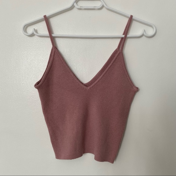 Moon & Madison Pink Tie Front Knit Cardigan and Tank Top - Picture 3 of 9